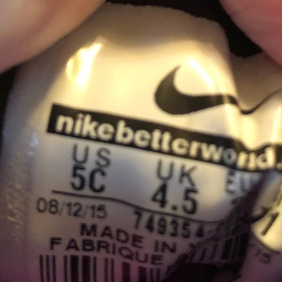 NIKE shoes slip-on, toddler Size 5C, flexible rubber soles, black & multi-color - Picture 7 of 7